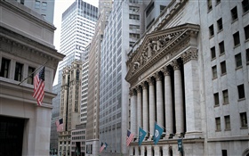 New York Stock Exchange, skyscrapers, USA HD wallpaper