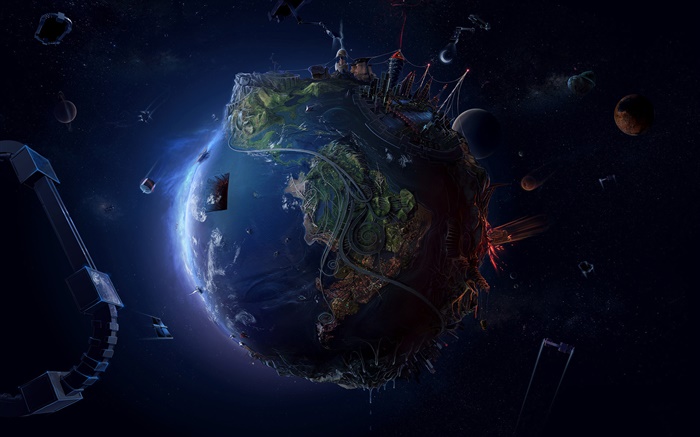 Our Earth, creative design, stars space Wallpapers Pictures Photos Images