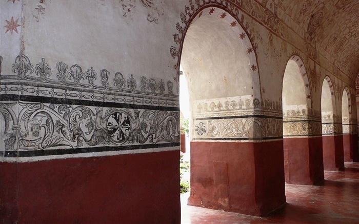 Painted walls, arches, museum Wallpapers Pictures Photos Images