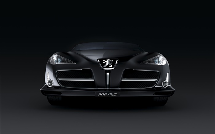Peugeot 908 RC black car front view Wallpapers Pictures Photos Images