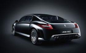 Peugeot 908 RC black car rear view