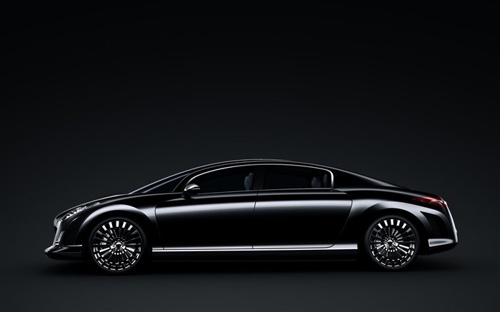 Peugeot 908 RC black car side view Wallpapers Pictures Photos Images