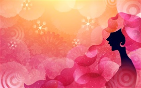 Pink style, fashion girl, vector design HD wallpaper