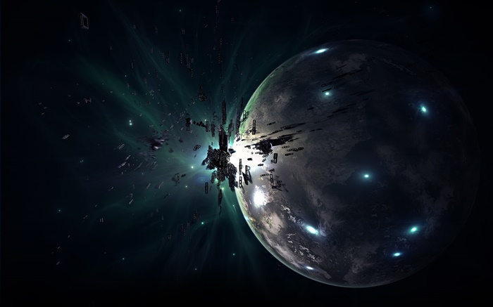 Planet, space junk, spot Wallpapers Pictures Photos Images
