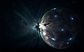 Planet, space junk, spot HD wallpaper
