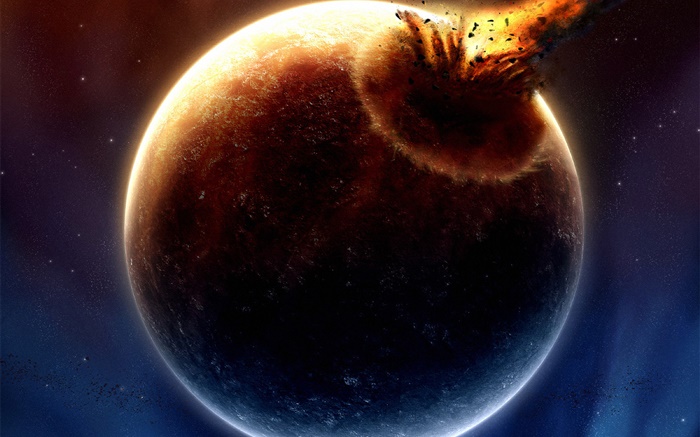Planetary collision, disaster Wallpapers Pictures Photos Images