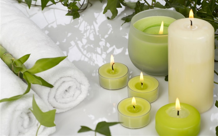 SPA, candles, towel Wallpapers Pictures Photos Images