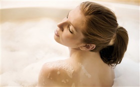 SPA, girl, bath HD wallpaper