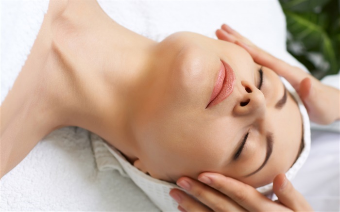 SPA, girl, sleep, facial massage Wallpapers Pictures Photos Images