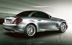 Silver Mercedes-Benz car side view