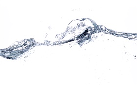 Splash of water, drops, white background HD wallpaper