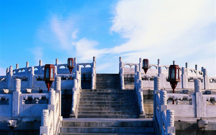 Stairs, clouds, Beijing Forbidden City Wallpapers Pictures Photos Images