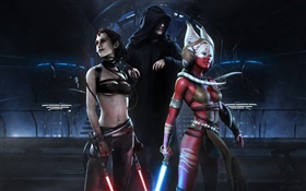 Star Wars game, beautiful girls HD wallpaper