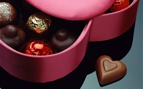 Sweet chocolate, Valentine's Day, romantic gifts HD wallpaper