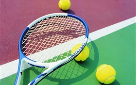 Tennis and racket HD wallpaper