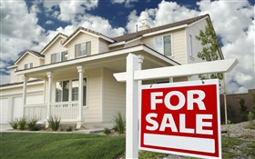 The villa is for sale HD wallpaper