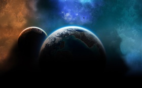 Two planets in the universe HD wallpaper