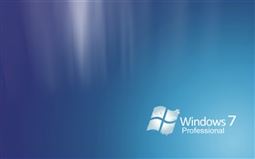 Windows 7 Professional, abstract blue