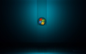 Windows 7 system, dark blue background HD wallpaper