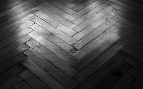 Wooden floors, black and white style HD wallpaper