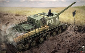 World of Tanks, PC game, art drawing HD wallpaper