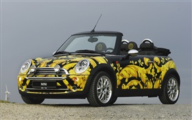 Yellow flowers MINI car HD wallpaper
