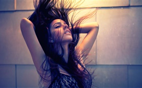 Black hair girl, hairstyle