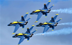 Blue Angels aircraft flight in sky HD wallpaper