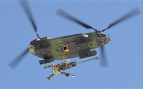 CH-147 Chinook, military transport helicopter HD wallpaper