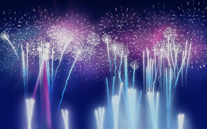 Colorful fireworks, flash, night Wallpapers Pictures Photos Images