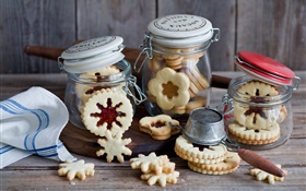 Cookies, jars, dessert HD wallpaper