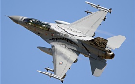 F-16AM Fighting Falcon, multirole fighter in the sky HD wallpaper