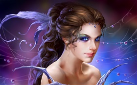 Fantasy girl, blue eyes