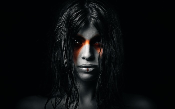 Girl portrait, makeup, black style Wallpapers Pictures Photos Images