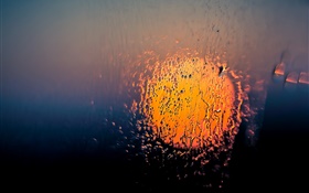 Glass, lights, water HD wallpaper