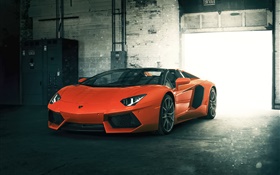 Lamborghini Aventador LP700-4 orange supercar
