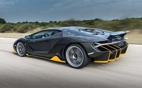 Lamborghini Centenario black supercar speed HD wallpaper