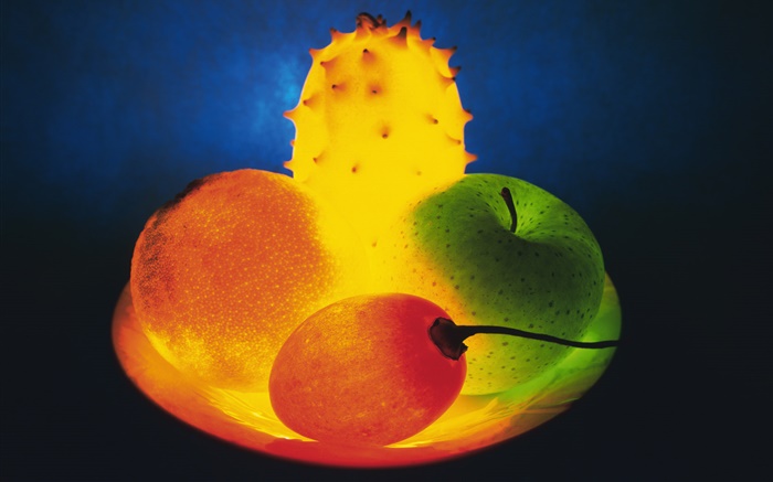 Light fruit, orange, cucumis metuliferus, tree tomato, apple Wallpapers Pictures Photos Images
