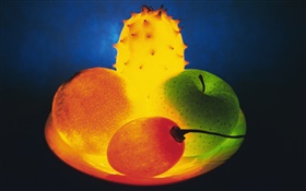 Light fruit, orange, cucumis metuliferus, tree tomato, apple HD wallpaper