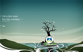 New life of the tree, creative pictures HD wallpaper