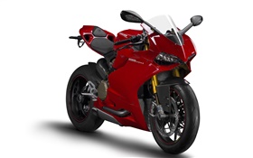 Red Ducati 1199 Panigale S motorcycle front view