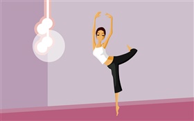 Vector girl dance HD wallpaper