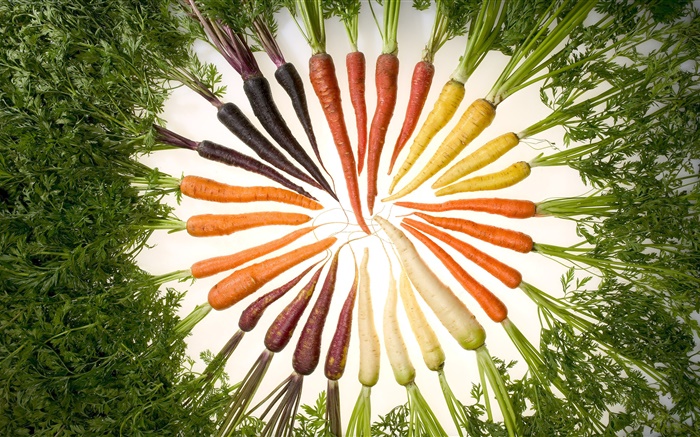Vegetables, carrot, different colors, circle Wallpapers Pictures Photos Images