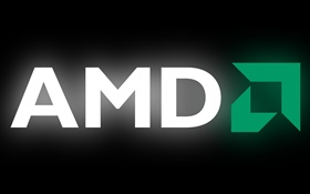 AMD logo, black background HD wallpaper