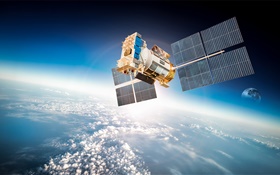 Artificial satellite, planet earth orbit, space