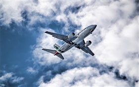 Aviation aircraft, bottom view sky HD wallpaper