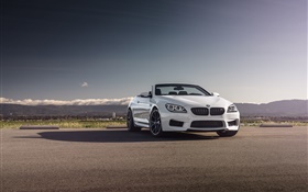 BMW M6 Convertible white car HD wallpaper