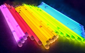 Colorful tubes, light, abstract pictures HD wallpaper