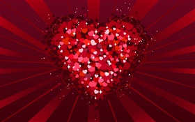 Happy Valentines Day, Love hearts, vector HD wallpaper