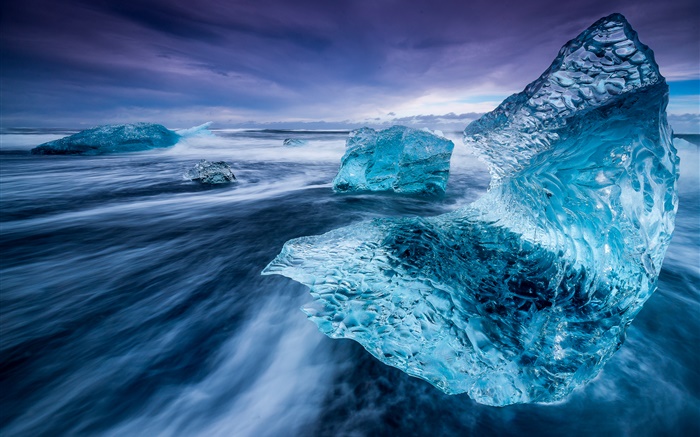 Iceland, iceberg, sea, ice Wallpapers Pictures Photos Images